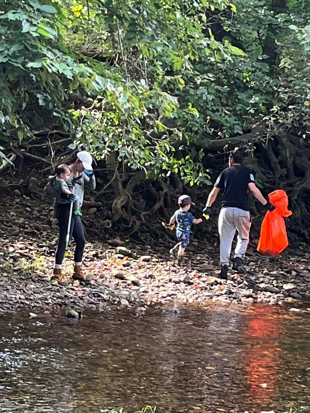 Shenandoah River cleanup scene